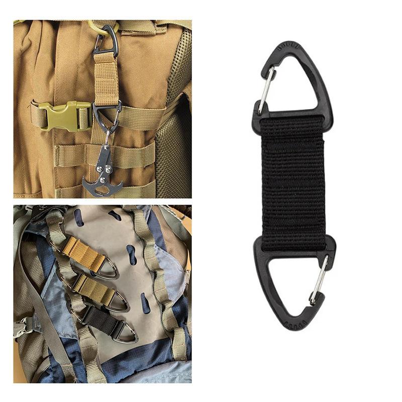Outdoor Camping Karabinerhaken Wandern Gurtbandschnalle Gürtelclip Hängender Schlüsselanhänger Karabiner Kletter-Überlebensausrüstung