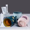 4-Color Cloud Pattern Toothbrush Cups Portable Home Bathroom Accessories Plastic Creative Thicken Washing Mouth Storage Cups