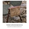 Outdoor Seat Organizers Bag with Triple Pockets Canvas Texture Effortlessly Attachments Foldable for Travel Storage
