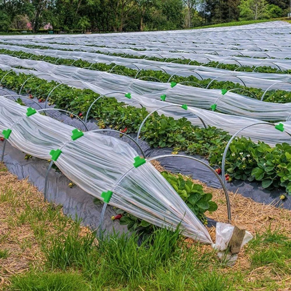 10Pcs Shading Frame Support Greenhouse Film Clamps Shed Row Cover Garden Tarpaulin Clamp