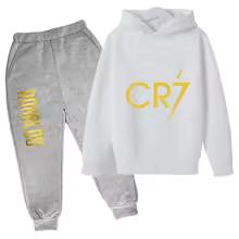 Ronaldo CR7 Imprimat Idol Fotbal Îmbrăcăminte Hanorac Copii Set 2 Bucăți Costum Pantaloni Copii Băieți Trening Îmbrăcăminte Fete Treninguri Sport