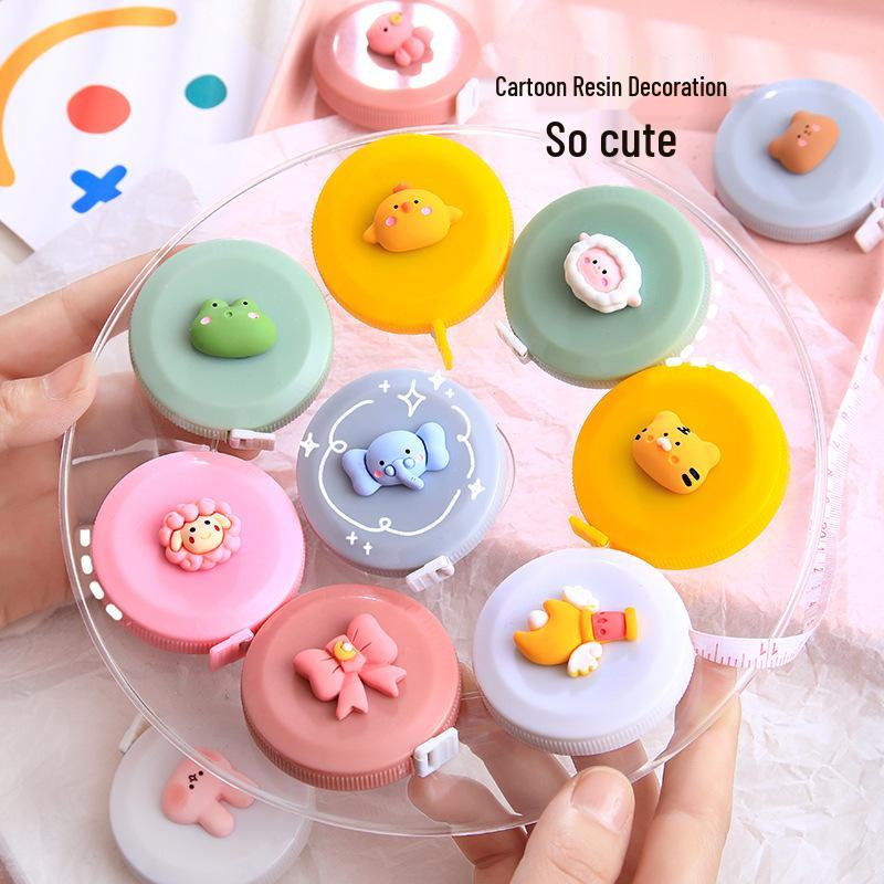 Cartoon Mini Retractable Tape Measure - Portable and Soft for Clothes and Body Measurements