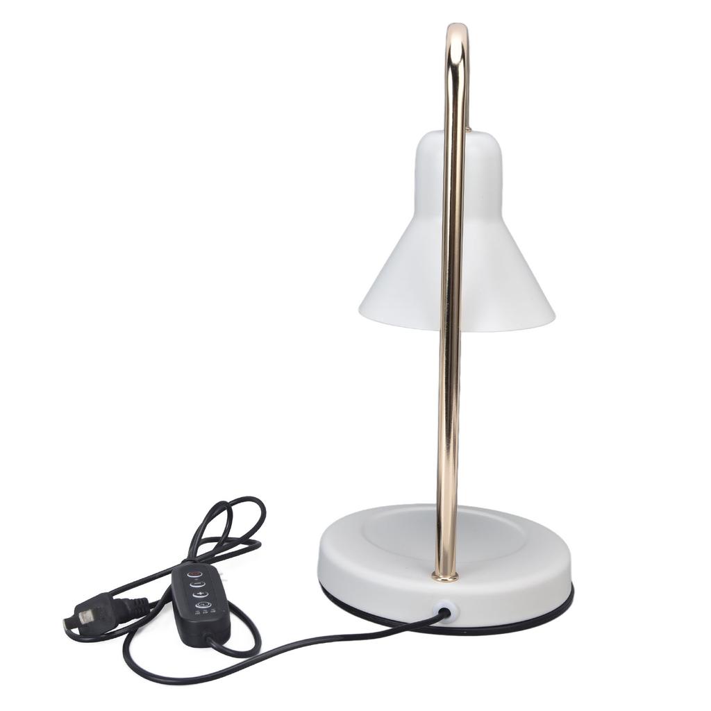 Chauffe-bougie 3 niveaux de luminosité réglable, ampoule GU10 en métal plaqué