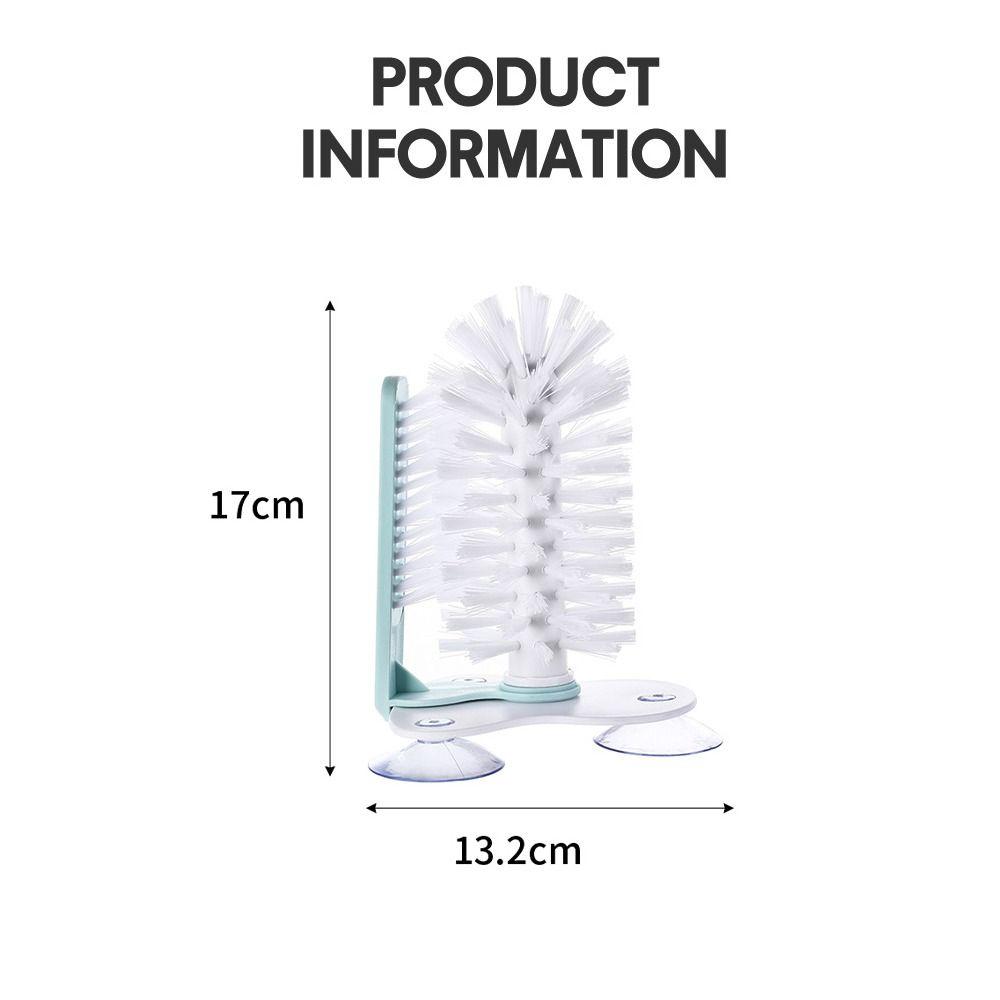 Detachable Sucker Cup Brush 2 In 1 Water Bottles Cleaner Durable Cup Scrubber  Wine Glass