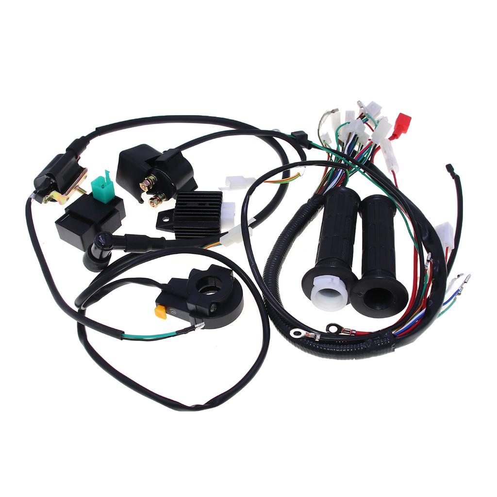 CDI Chicote de Fios da Bobina de Ignição Montagem do Estator Fiação Compatível para Quad Elétrico 50CC 70CC 90CC 110CC 125CC Motocicleta