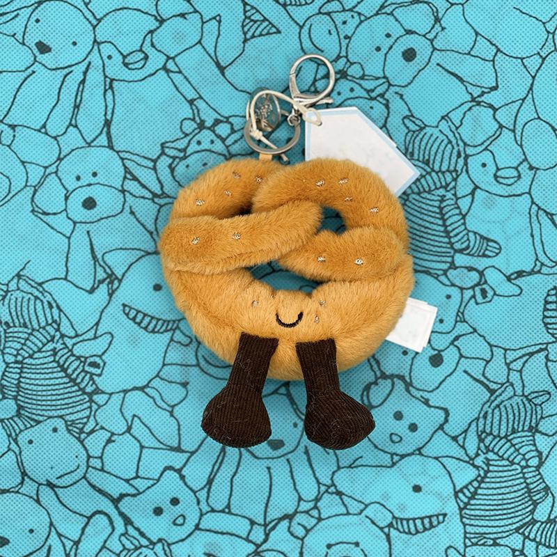 Neuer Schneemann JC Marshmallow Plüschtier, Kleiner Kirsch-Anhänger, Kleine Schildkröte Plüschtier, Croissant, Kleiner Pinguin JC Taschenanhänger