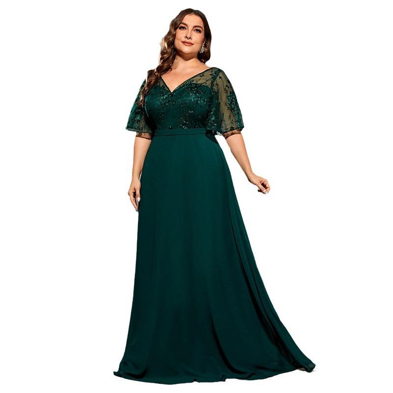Navy Blue Elegant Evening Dress for Women - Slim Fit, Ideal for Banquets and Events