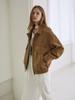 Musee Finale Suede Bomber Jacket_Mocha Mousse