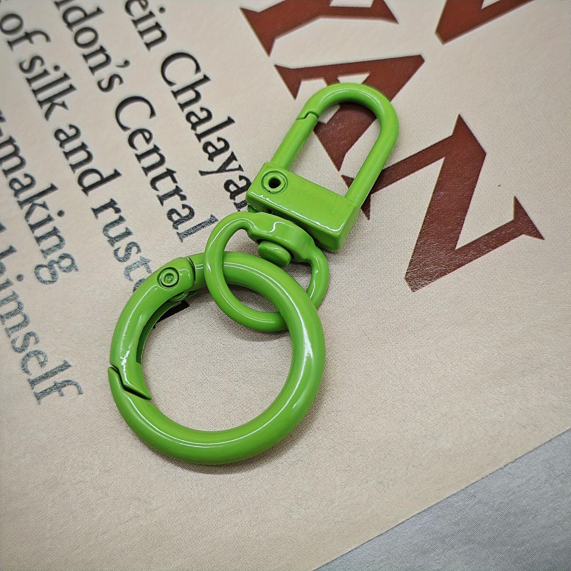

Ручная работа Сделай сам Изготовление ювелирных изделий Брелок Подвесное кольцо Разноцветная пружинная застежка Леденцовый цвет Застежка для кукольной сумки Универсальная застежка зелёный