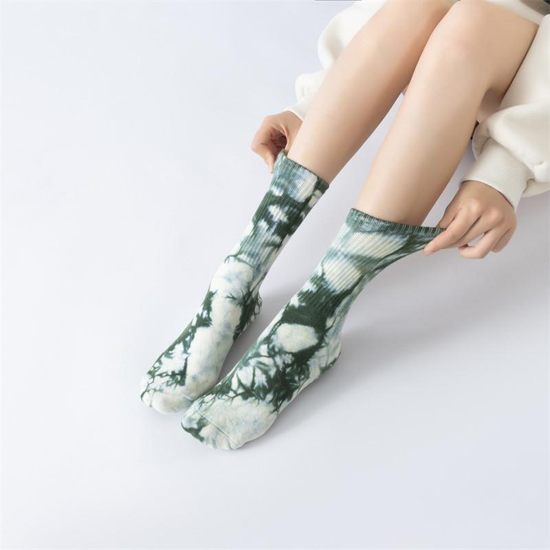 Neue Herbst- und Winterserie mit Batik-Ahornblatt-Motiv, Yoga-Socken, Verdickt, Anti-Rutsch, Fitness-Boden-Socken