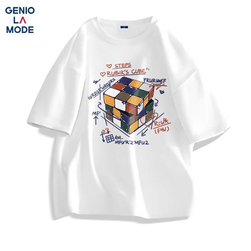 GENIOLAMODE Men s Pure Cotton Short Sleeve T-Shirt L