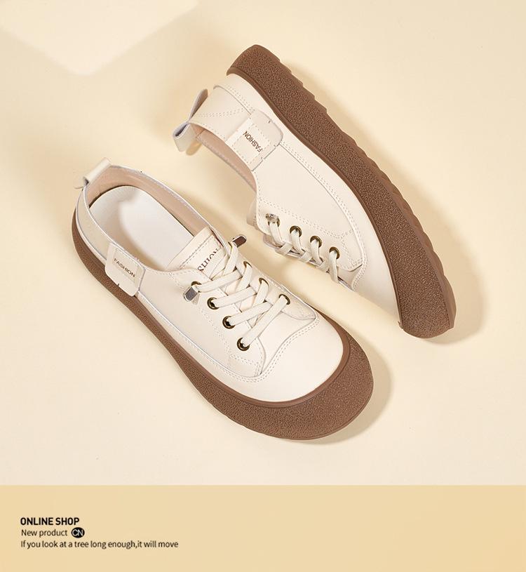 Női 2025-ös alkalmi divat tornacipő valódi bőrből: Kényelmes, Könnyű, Csúszásmentes, Sokoldalú, Puha Rugalmas, Kopásálló Minden Évszakra