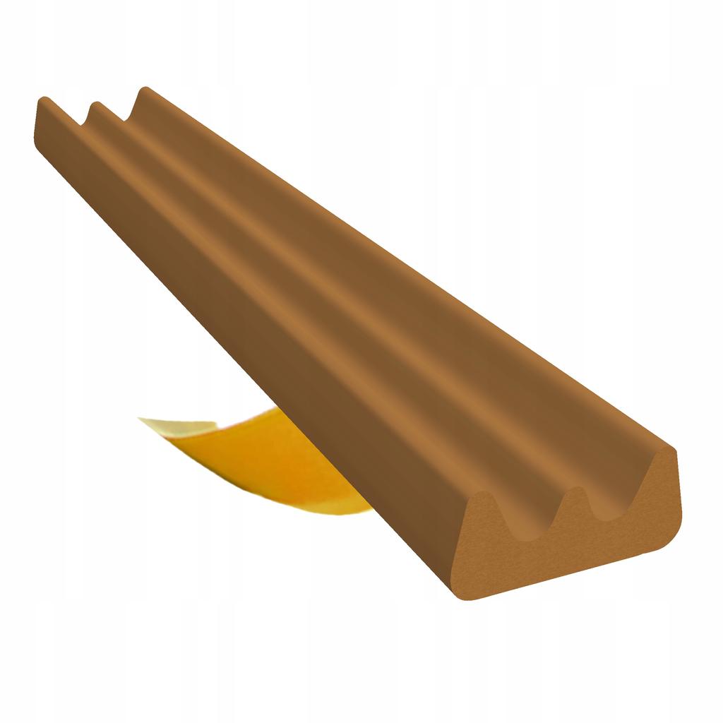 Self-adhesive door window seal E 9X4 mm BROWN