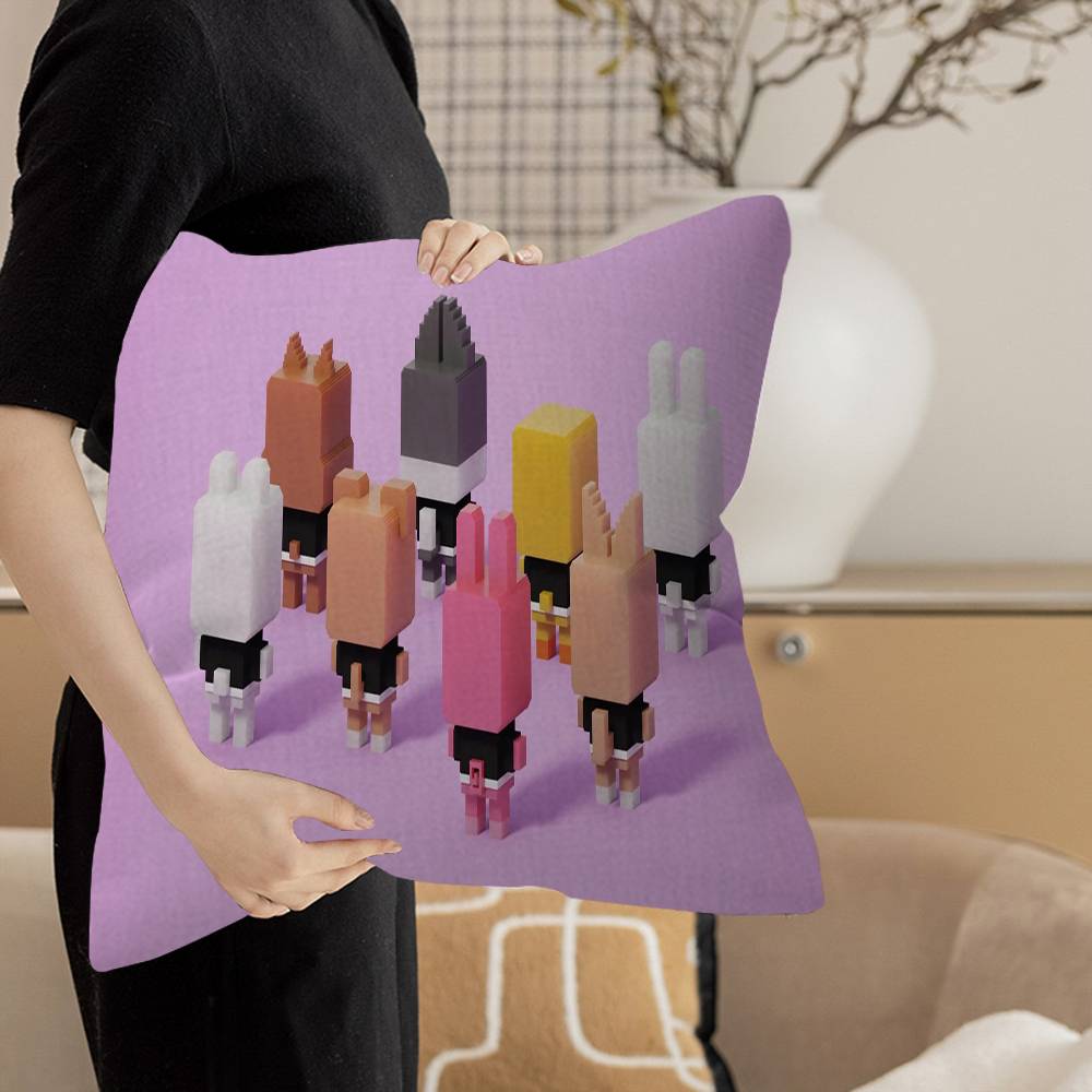 Kpop S-Stray K-Kids S-Skzoo Personalized Pillow Dust Cover Bedroom Kids Party Decoration Pillowcase Birthday Children Gift