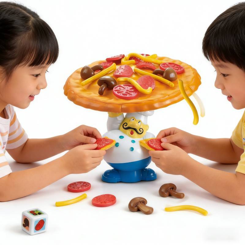 Creative Balance Pizza Toddler Educational Game With Plastic Construction For Kids Playroom