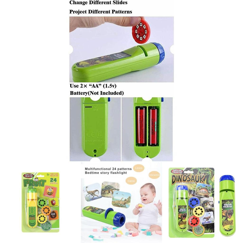 Torch Projector For Kids Featuring 24 Colorful Patterns And Themes**