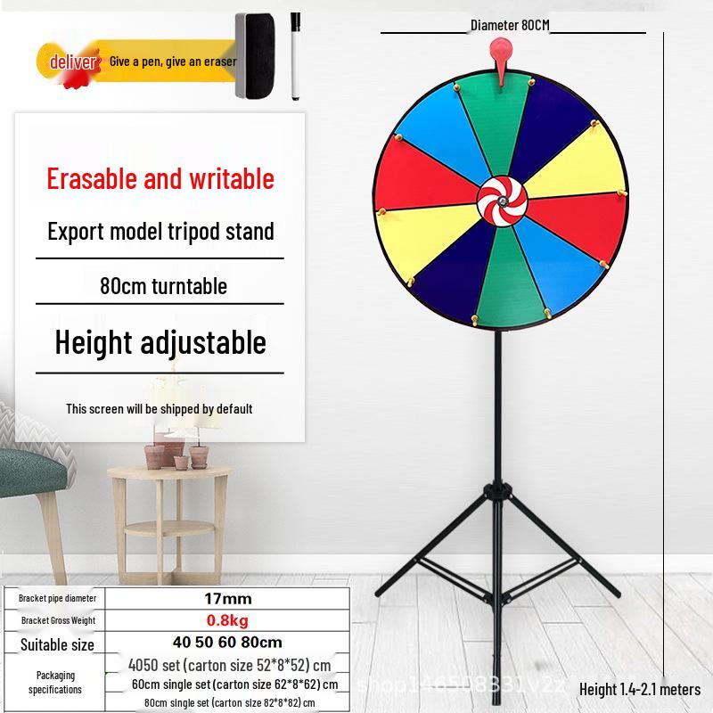Entertainment Game Turntable: Wipeable Iron Lucky Lottery Spinner