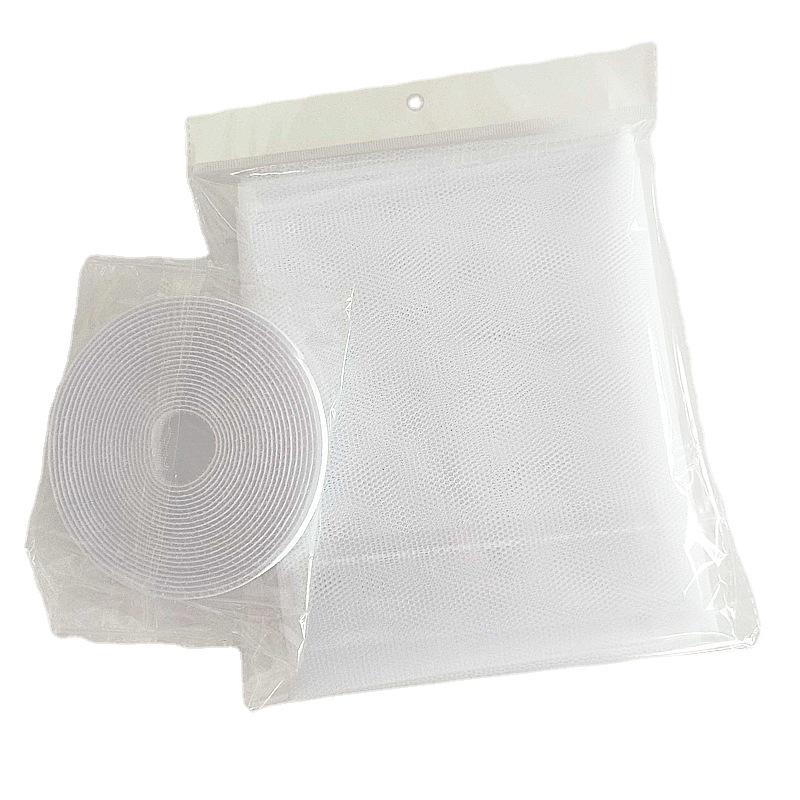 DIY No-Drill Self-Adhesive Invisible Mosquito Net Window Screen with Velcro, 1.3x1.5m