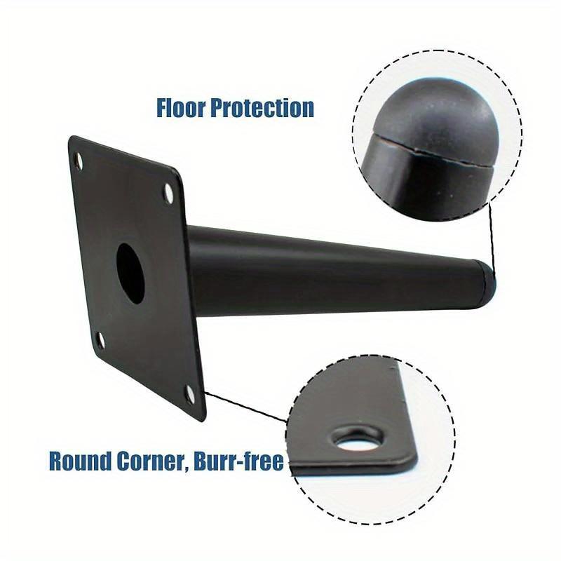 4pcs 15cm/5.9inch Sofa Legs Round Solid Metal Furniture Legs Sofa Replacement Legs Perfect Mid-Century Modern Sofa Couch Bed Coffee Table