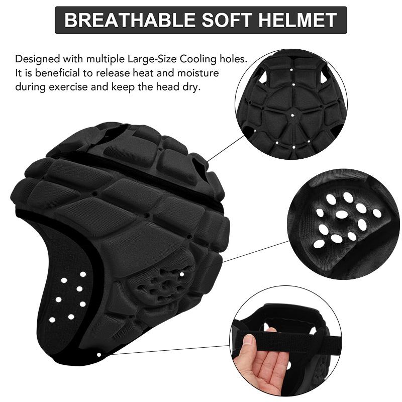 Adjustable Kids Rugby Helmet Soft Foam Padding Headgear Youth Football Hockey Sports Protection OEM
