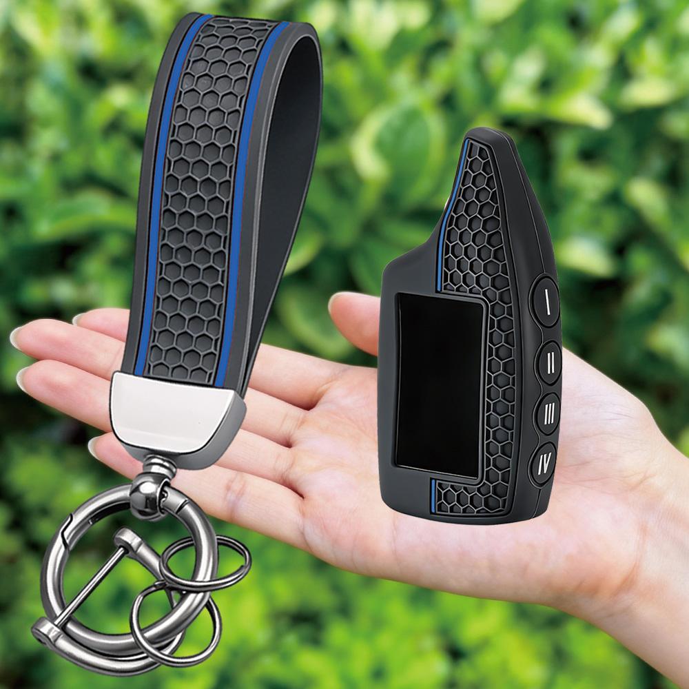 Silicone Key Case Body Cover For Car Alarm Scher-Khan Magicar 5 6 Lcd Remote Control Keychain Shell Scher Khan M5 M6 M902F M903F