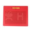 714pcs Magnetic Beads Drawing Writing Pad Sketch Board with Pen Kids Educational Toys (Red)