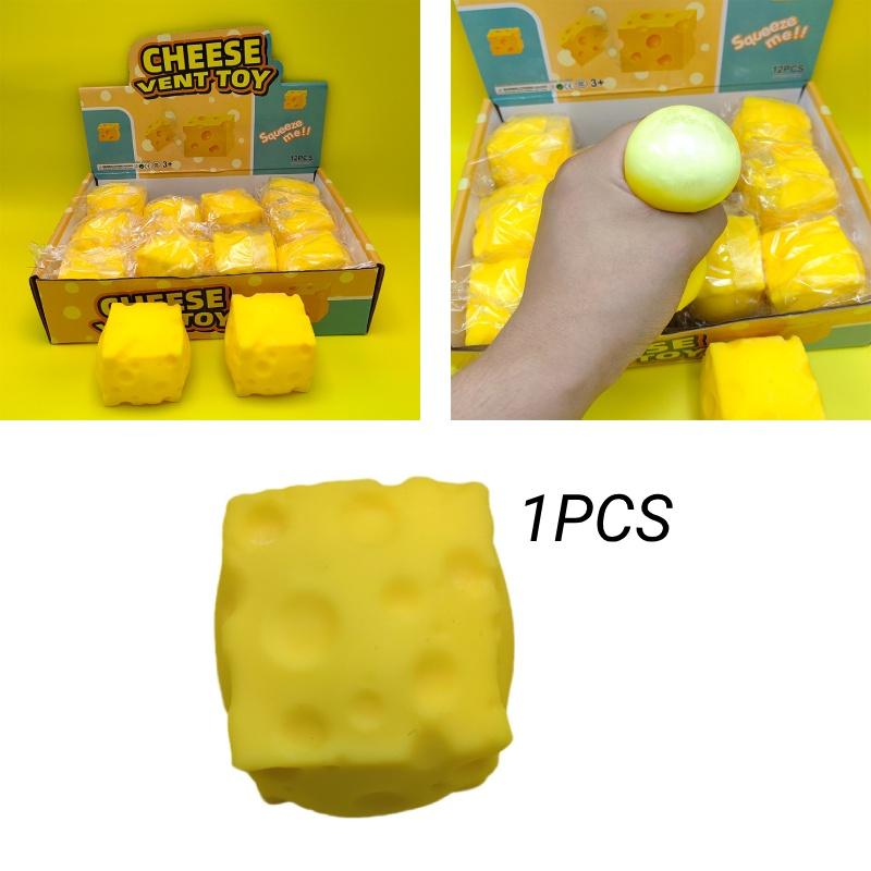 New Arrival Square Cheese Squeeze Toy For Creative Kids Wholesale Cute Simulation Cheese Blocks
