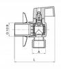 Mini Angle Ball Valve for Faucet 1/2X3/4 Chrome