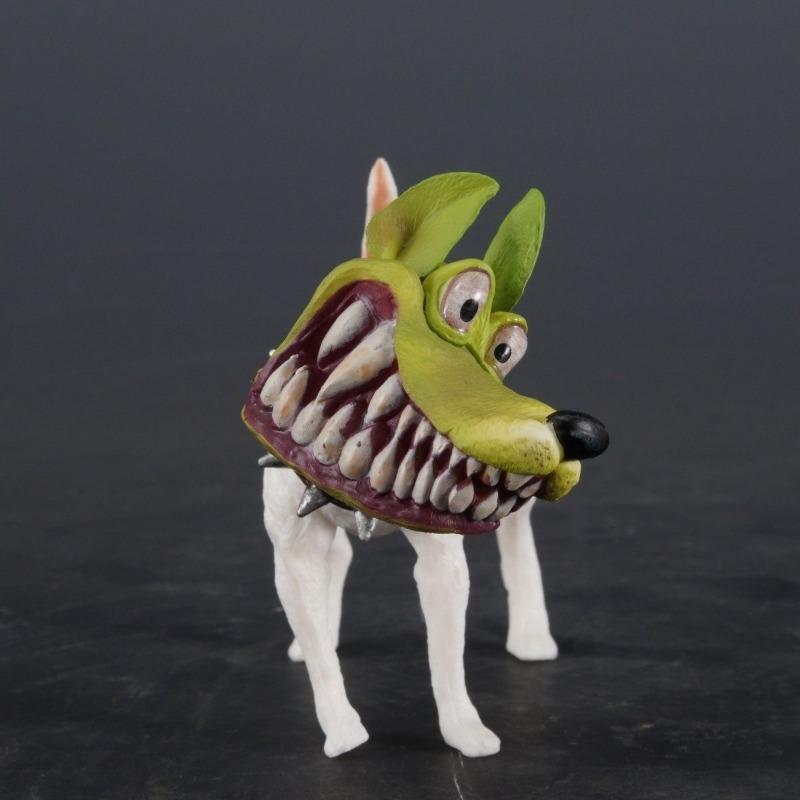 7cm Funny Green Mask Jack Russell Figure – Cartoon Dog PVC Statue, Adult Collectible Model Gift for Dog Lovers