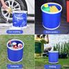 1pc 9L Portable Folding Bucket, Collapsible for Camping, Car Wash & Fishing, Multi-Use Lightweight Storage Pail