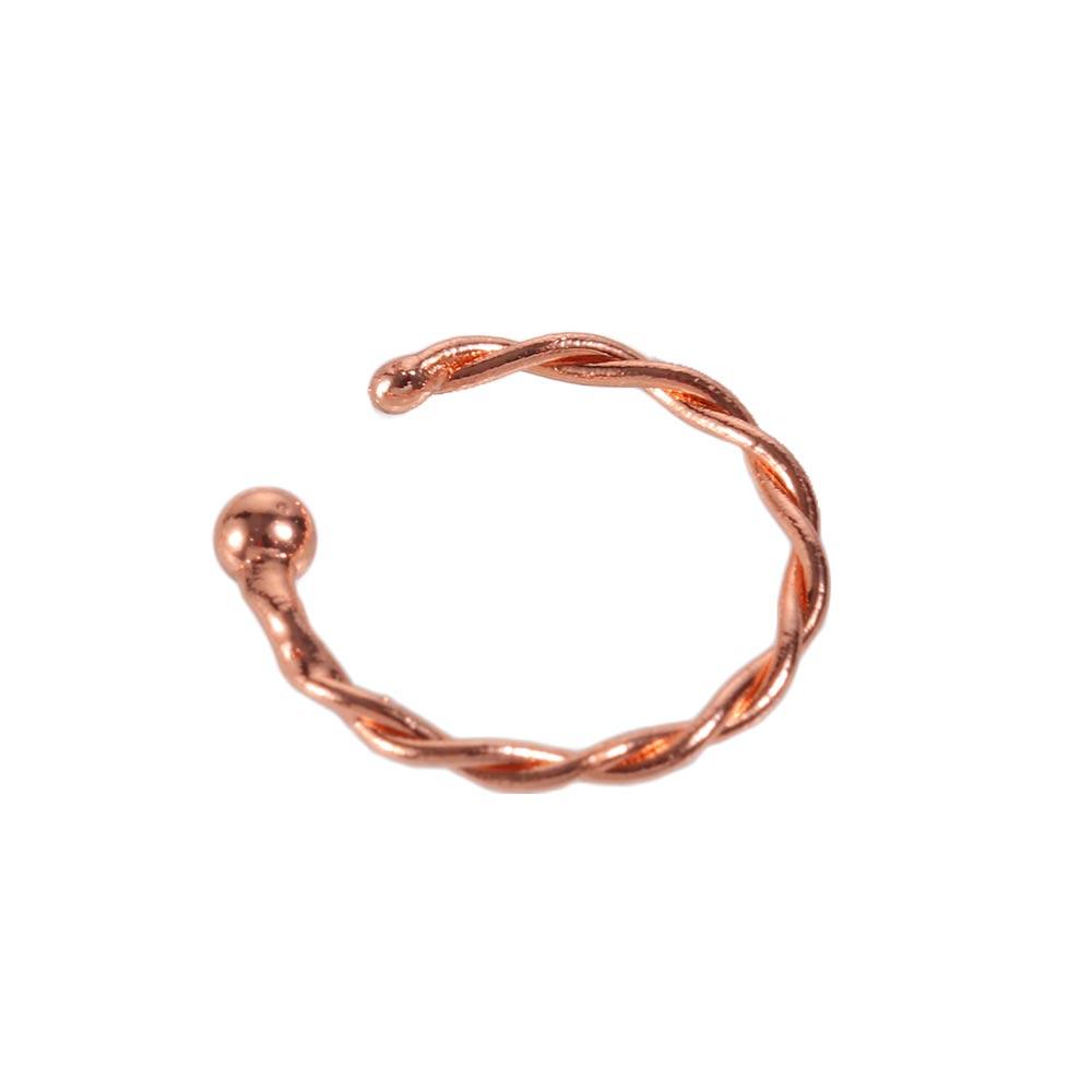 Piercing Copper Men Women Fake Septum Fake Nose Ring Titanium Ring Twisted Rope Nose Hoop Rings