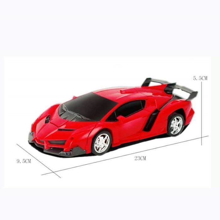 2 in 1 Auto Sportiva RC Auto Trasformazione Robot Modelli Telecomando Deformazione Auto RC Combattimento Giocattoli ( rossetto )