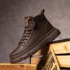 Men's Retro High-Top Work Boots: 2025 Autumn/Winter Thick-Soled Casual Martin Boots