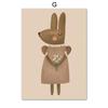 Poster con Coniglio, Topo e Oca stile Cartone Animato Boho, Arte da Parete per Nursery, Pittura su Tela, Poster Retro Nordico, Quadro da Parete, Decorazione per Stanza di Bambini
