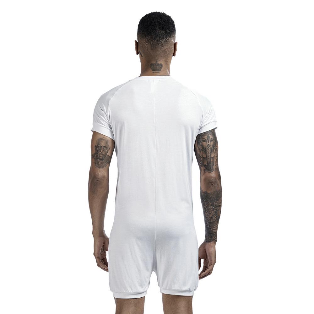 Herren Silky Low-Cut Träger Bodysuit mit Beutel