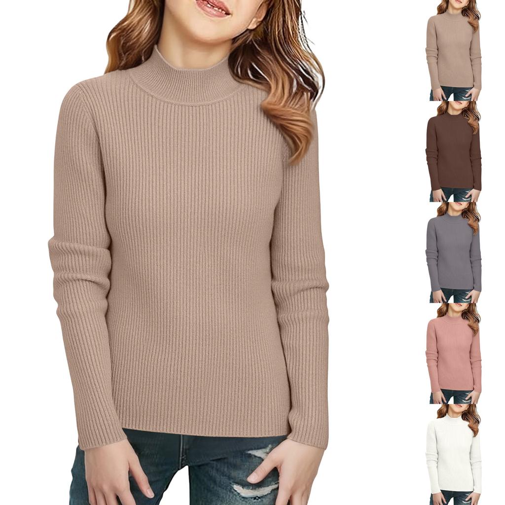 Children's Fashionable Casual Half-high Collar Bottoming Shirt Long-sleeved Top