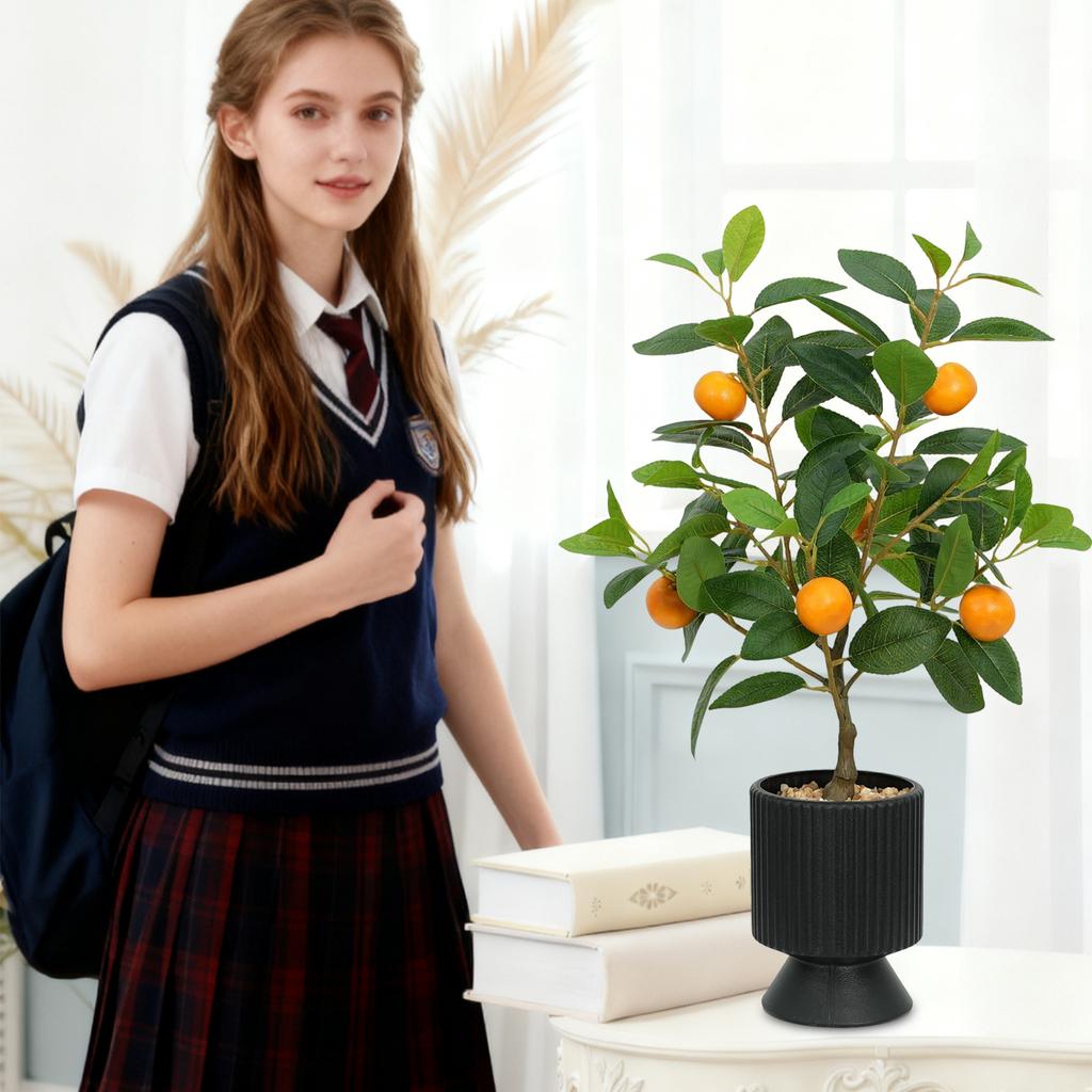 60cm Artificial Orange Tree For Indoor Living Room Window Decoration
