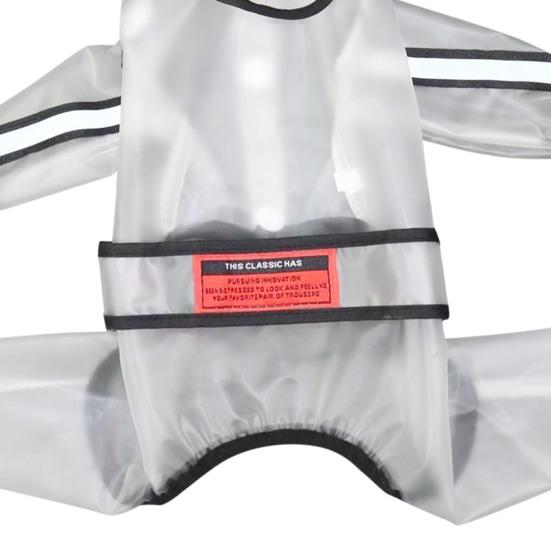 Yousheng Pet Raincoat Transparent Waterproof Hooded Dog Four-legged Rain Out Clothes for Small Large Dogs