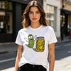 Funny Pickle Jar Graphic T Shirt Cute Pickle Lover Print Tee Unisex Unisex Soft Cotton Crew Neck Short Sleeve Trendy Streetwear