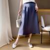 Women's Summer Mulberry Silk High Waist A-line Midi Skirt