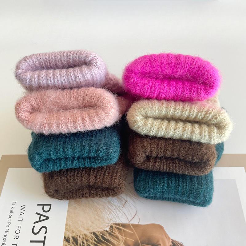 Children's Gloves Warm Knit Yarn Gloves Cute Korean for Boys and Girls Warm Gloves for Outdoor