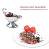 Stainless Steel Steak Pepper Sauce Boat Seasoning Container for Restaurant Kitchen(10oz)