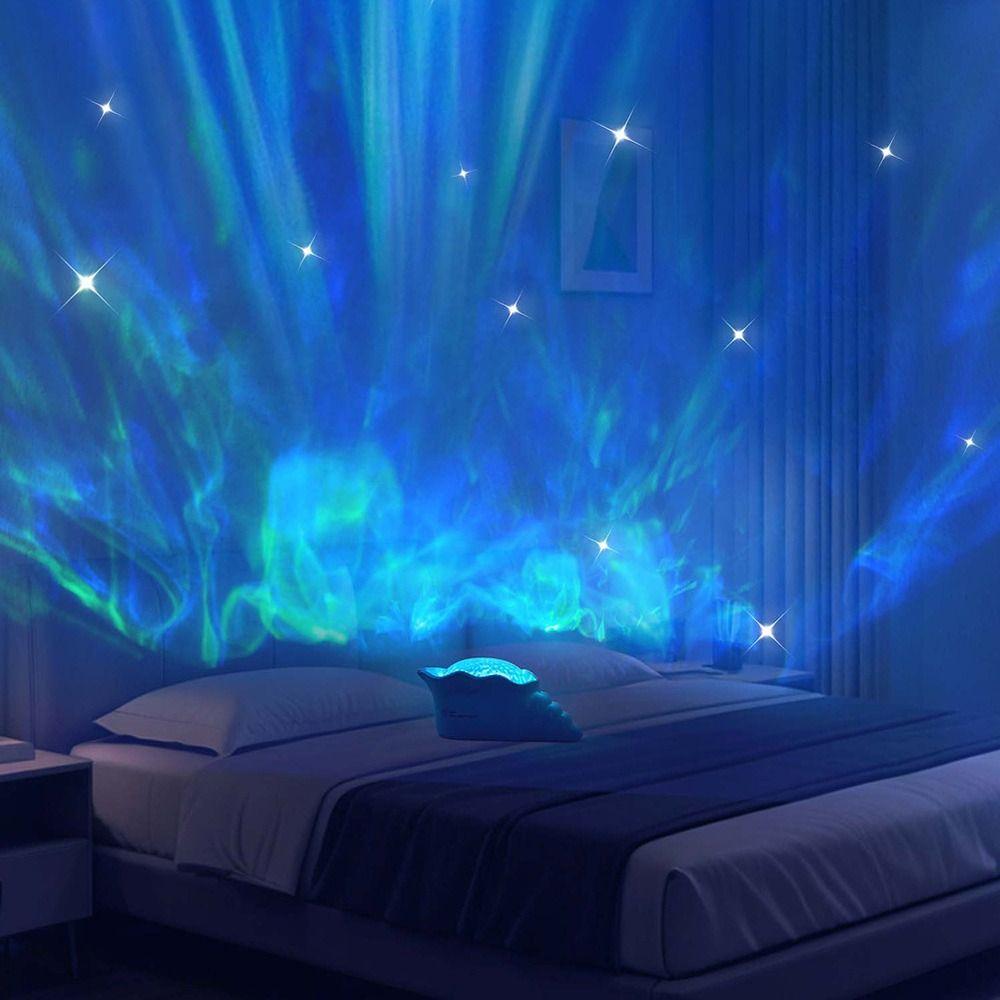 Bedside Lamp Water Ripple Projector White Noise Ocean Projection Lamp New Sea Wave Lamp