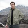Giacca Primavera e Autunno, Giacca Casual, Abbigliamento da Lavoro Outdoor, Giacca da Aviatore, Top da Uomo Largo con Collo Alto