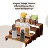Table Risers for Display Dessert Display Stands Wood Shelves 4 Pieces Rack Storage Organizer Home Decor for Table Countertop