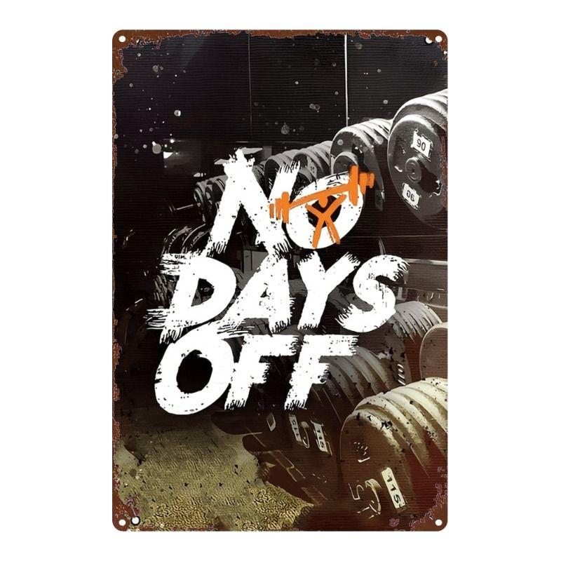 Fitness Motivation Metallblechschild Gewichtheben Fitness Poster Man Cave Garage Heimwanddekor 8x12 Zoll