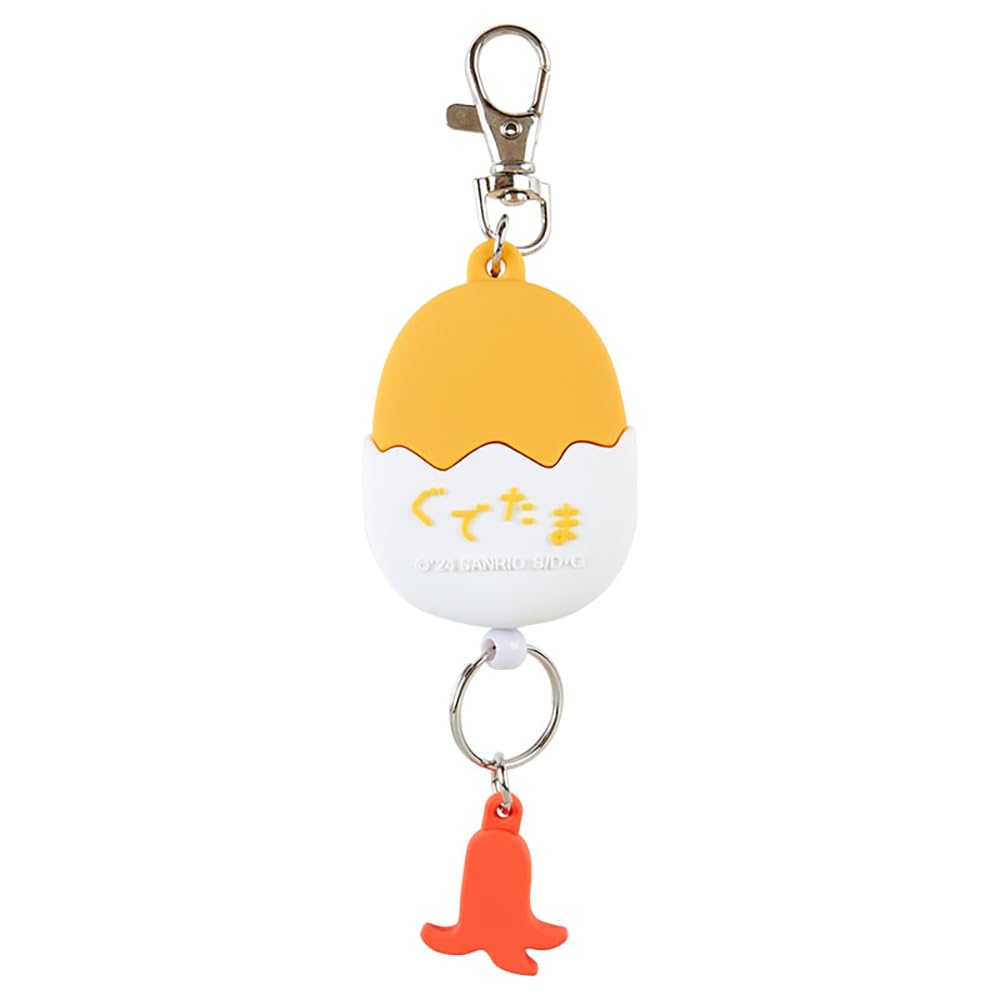 Sanrio Gudetama Face-Shaped Retractable Keychain Key Mascot (GUDETAMA) 15 x 4.3 x 1.8 cm Character Item 169463