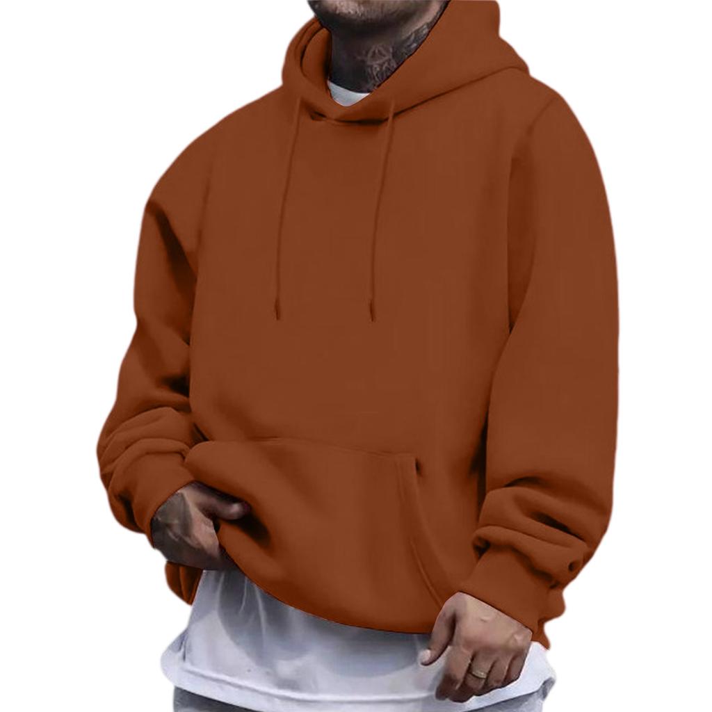 Men's  Japanese Hoodie  American Style  Solid Color  Long Sleeves  Hooded Hood  Hoodie  Hoodie