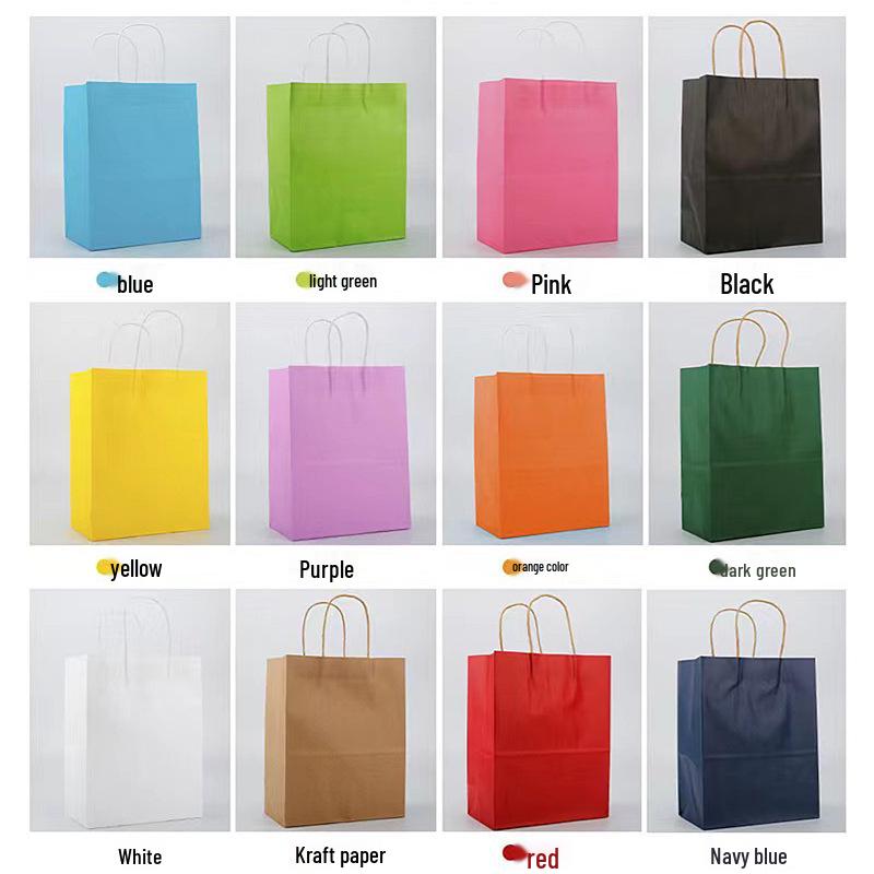 Custom Kraft Paper Tote Bag with Logo for Packaging and Storage