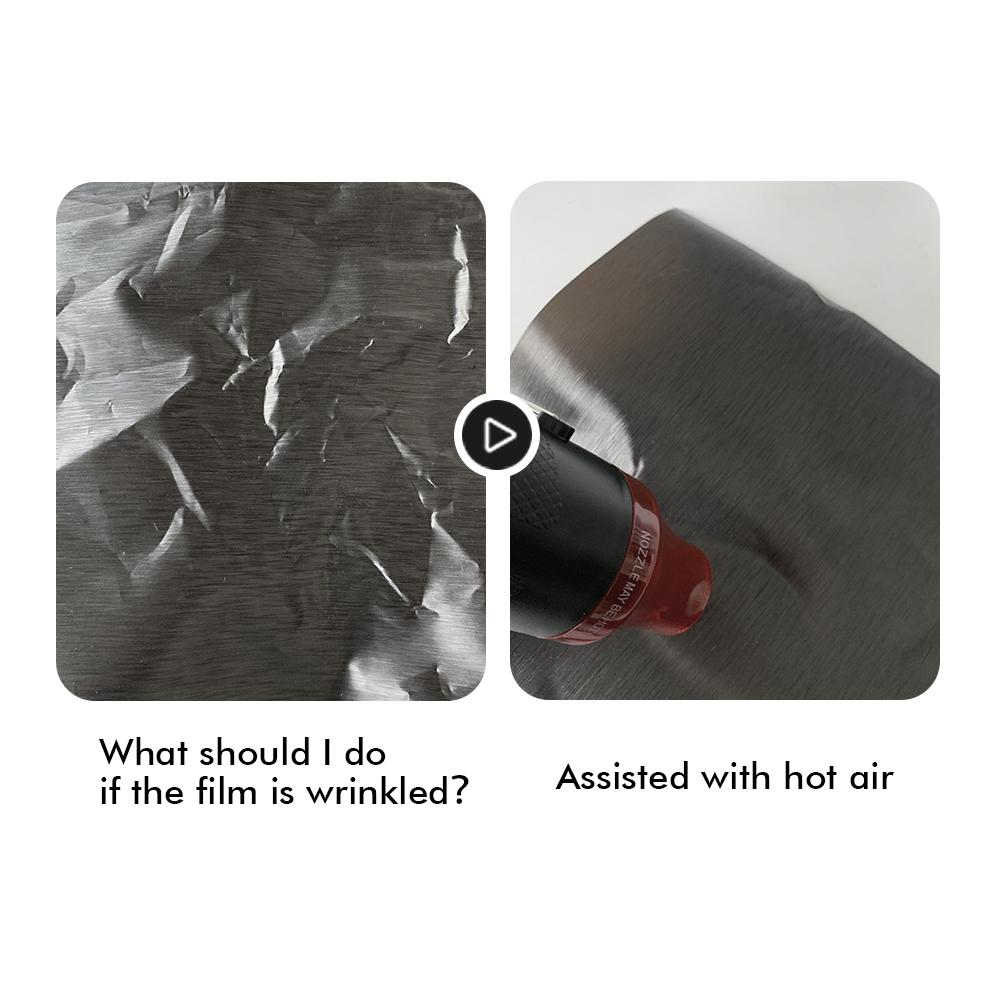 Vinyl Wrap Balck Brushed Aluminum Vinyl Wrap Film Waterproof PVC Car Wrap Air Release Grey Matt Brushed Computer Car Accessories